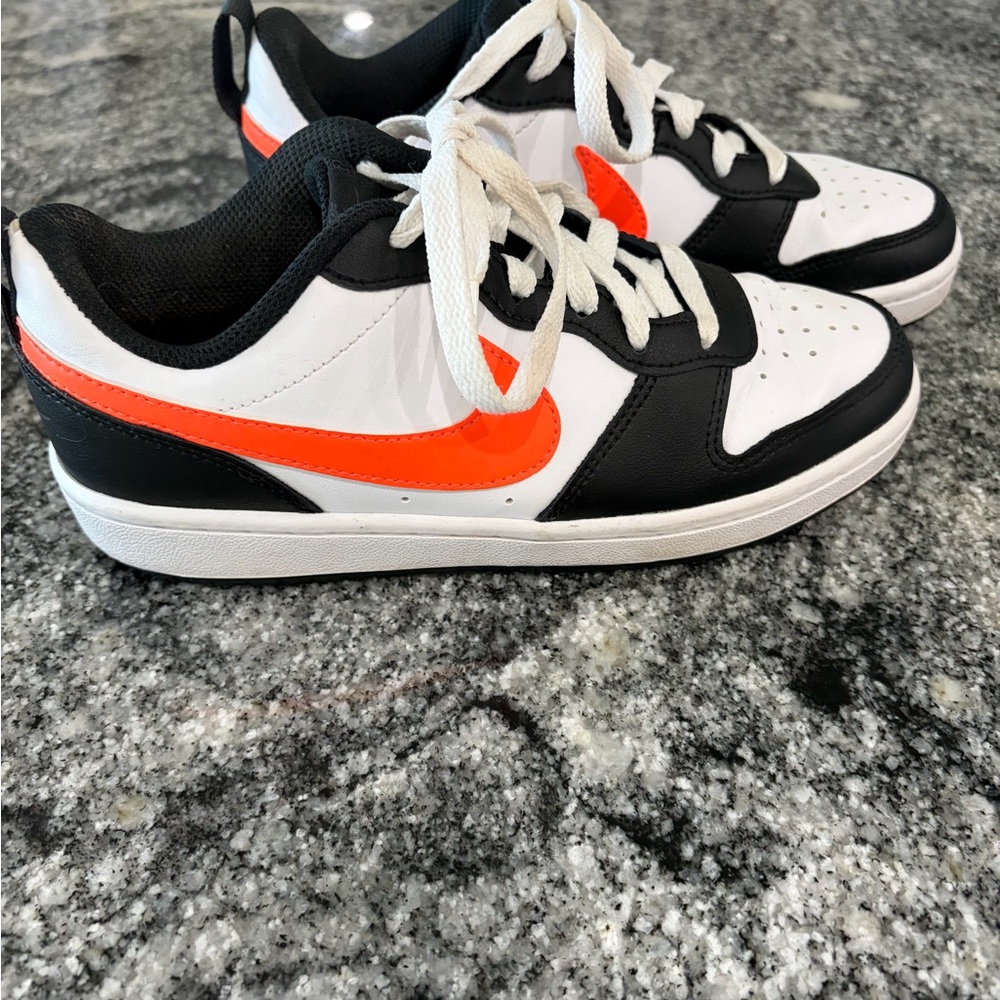 Nike Kids' Sneakers in Black, White, and Orange